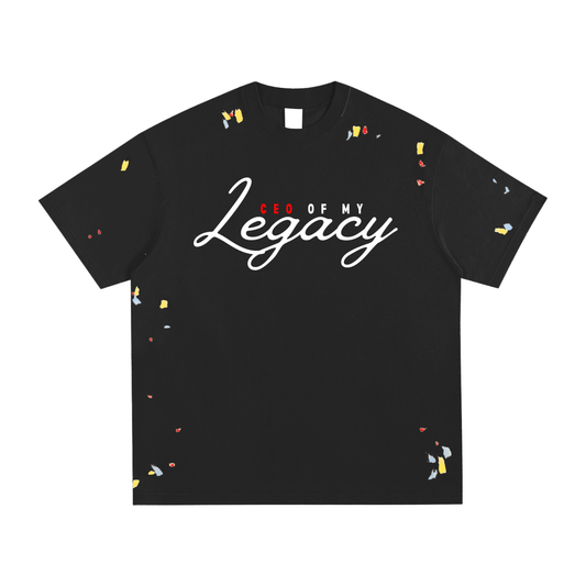 Ceo Of My Legacy Paint Splatter T-Shirt